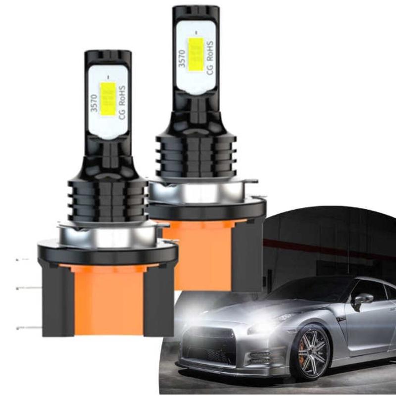 新款汽车LED黑铝雾灯 H15 80W 3570 2SMD高亮汽车80W LED雾灯