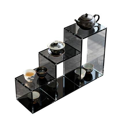 轻奢亚克力透明茶壶家用茶具展示架博古架桌面置物架多层收纳架子