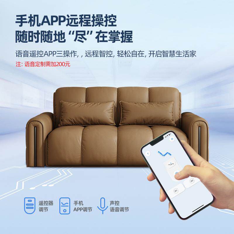 智能电动遥控沙发床两用小户型卧室书房多功能伸缩折叠单人梳化床