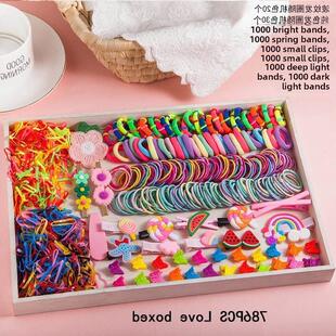 糖果彩色女孩发夹绳马尾辫持有人孩子 头发