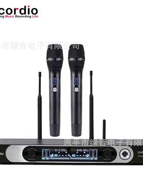 无线麦克风一拖二屏幕显示舞台家用KTV电脑唱歌话筒