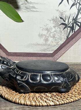 古玩杂项收藏彷古石雕青石雕刻龙龟摆件家居装饰品工艺品