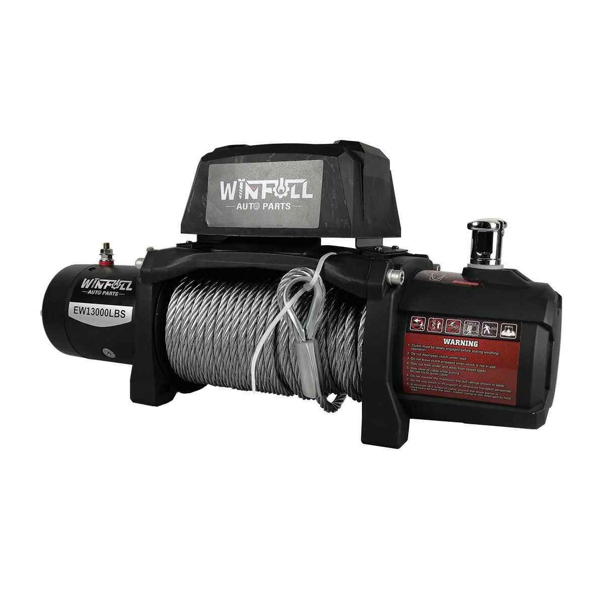 13000磅电动绞盘带尼龙绳12v/24v 防水 越野自驾 汽车绞盘