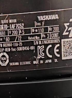 SGM7G-09AFC6C安川电机SGMAH-08AAA41 SGD7S-7R6AA0C202 YCP01B-E