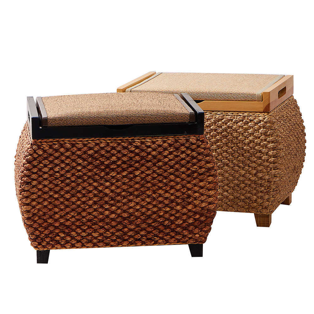 藤编复古收纳凳储物坐箱高端门厅鞋凳中式藤木换鞋凳可储物的鞋凳,收纳整理,收纳凳,淘宝优惠券,粉丝福利购,淘宝优惠卷