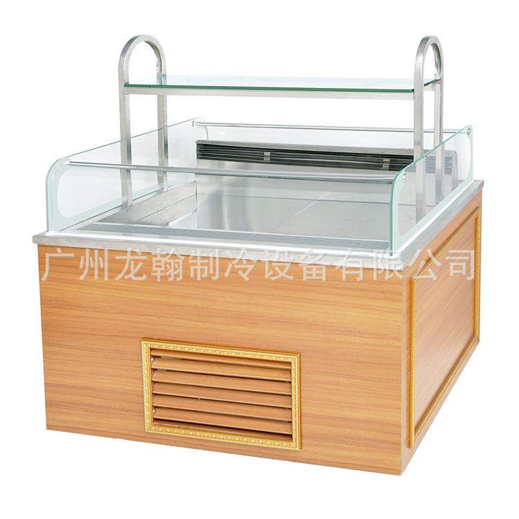 敞开式三明治保鲜柜蛋糕展示柜寿司水果西点商用冷藏中心岛柜