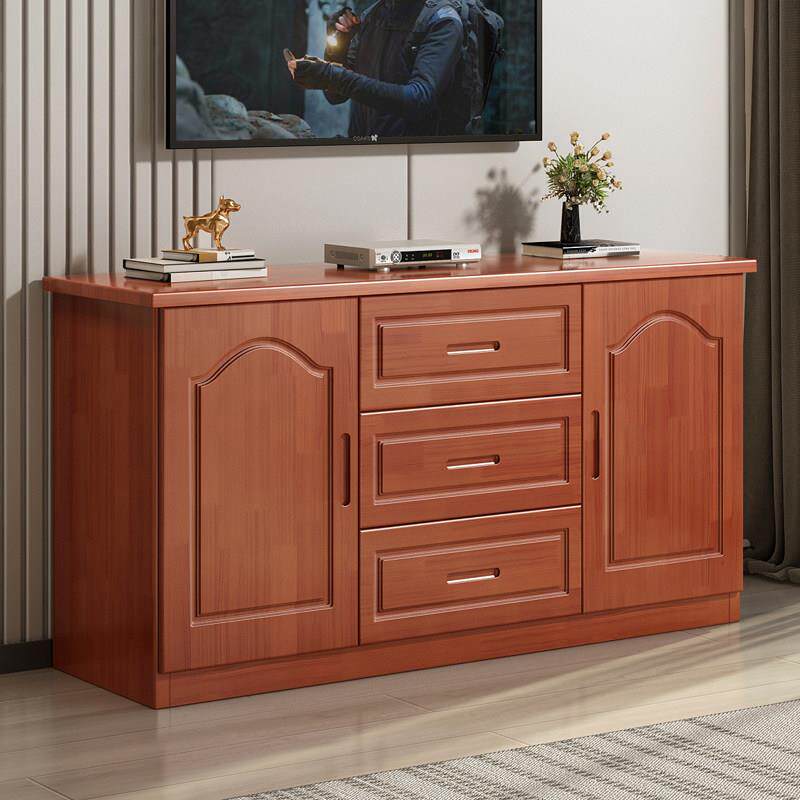 全实木松木电视柜现代简约卧室客厅电视柜储物柜一体高款柜子