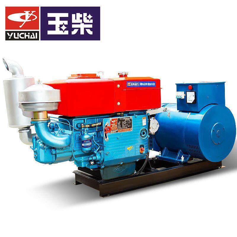 玉柴0动柴油单缸水2冷发电机组15/0/24/3力0千MIK瓦22V380V单相三