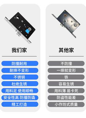 酒店电子锁体防卡防撞加固智能锁体宾馆刷卡锁换锁维修锁芯配件