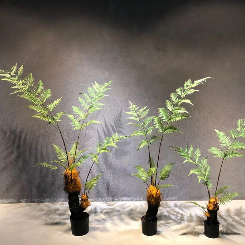 仿真绿植金丝猴蕨软装室内植物客厅摆件金毛狗蕨盆栽假树绿植