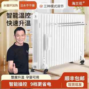 家用注水电暖气片可移动式 电加热水暖取暖器插电加水散热器智能
