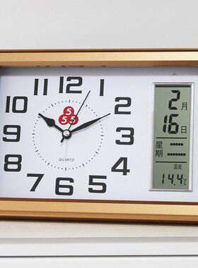 三五牌时钟摆台式钟表摆放式客厅摆件静音简约台钟桌面客厅座钟