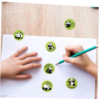 500 Pcs 2.5cm Cute Animal Panda Stickers Roll for kid reward