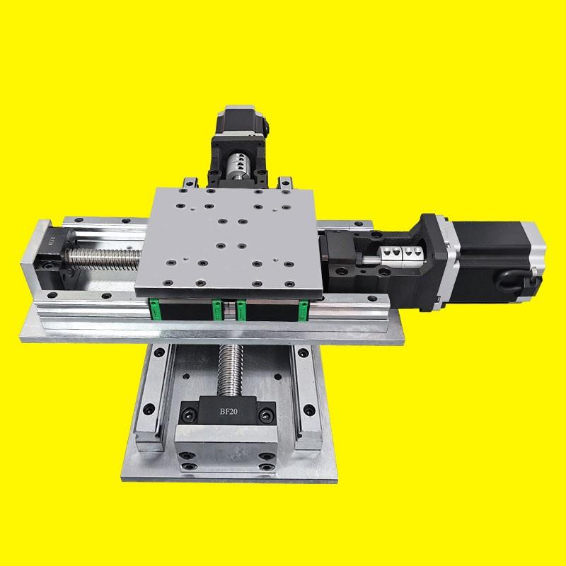 45钢铁重载型升降模组伺服电动机十字直线丝杆导轨机钻床数控滑台