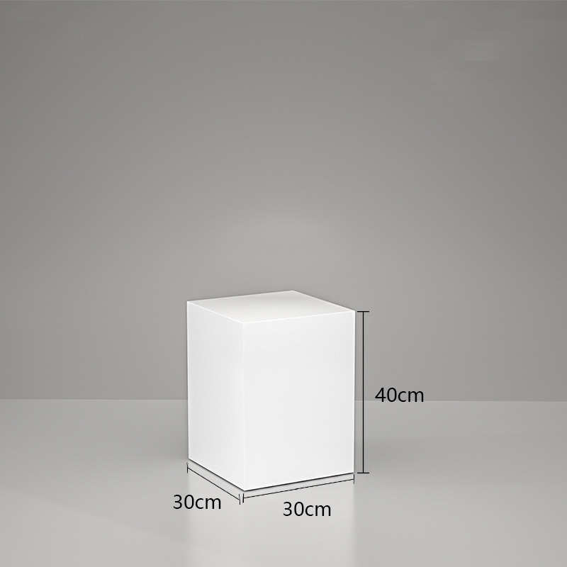 摆件底座白色展示台方形展示花艺展柜漆地台烤雕塑陈列柱摄影立柱