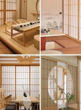 户新中隔式实木屏风客厅隔断日屏风隔断式日72761式实木推拉门入