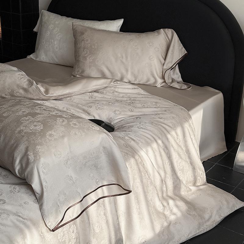 贵妇级清小资0支6夏天丝四件套季凉爽亲肤提花被套凉床单509纵享