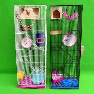 绥新新黑三五六层黑魔鼠花枝豚鼠家鼠加厚密实栗鼠标签笼