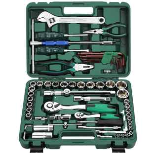 工厂直销综合工具套装 套筒扳手钳子内六角活动扳手T型套筒组合