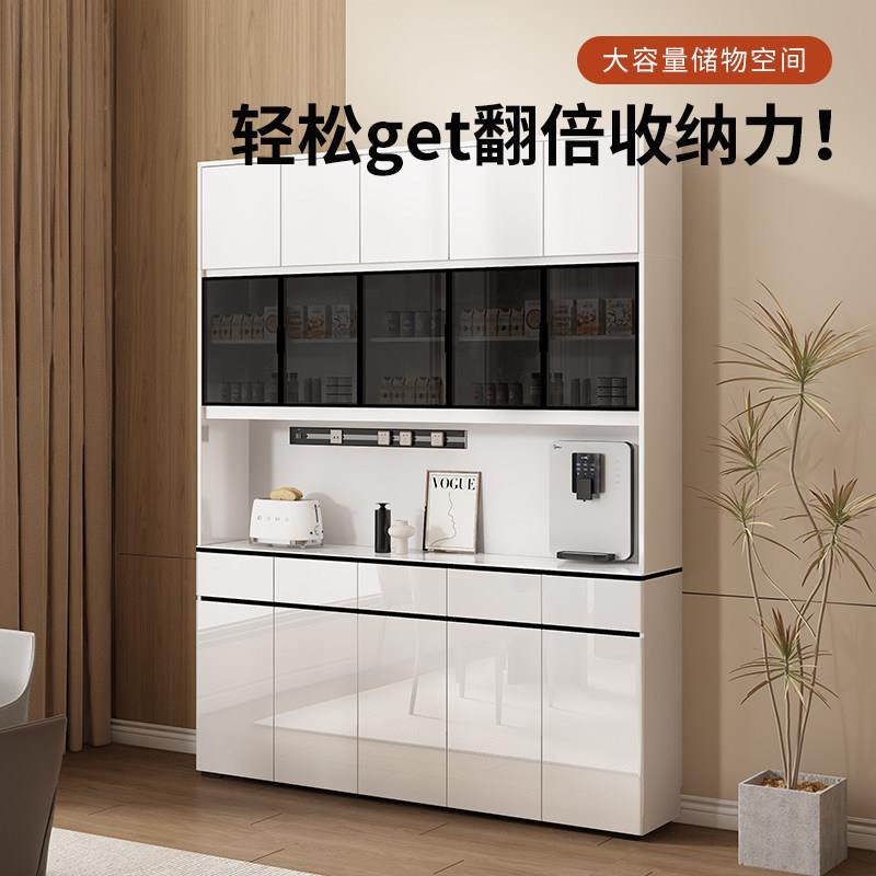 餐柜高柜一体靠墙收纳柜客厅厨房碗盘柜2025新款置物收纳咖啡柜子