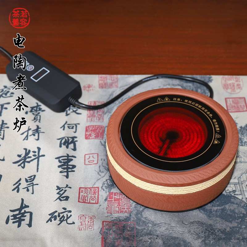 电陶炉煮茶炉智能静音银壶陶壶红泥砂铫工夫茶艺专用煮茶复古电炉