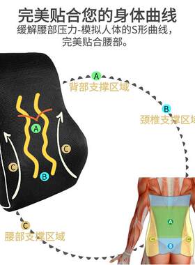 记忆棉护腰靠背汽车大腰一室体靠靠学生垫办公久坐枕椅子椅垫汽车
