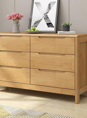 实斗木斗柜收纳柜胡客厅简约现代HTG五柜六九斗屉橱卧室储物桃抽