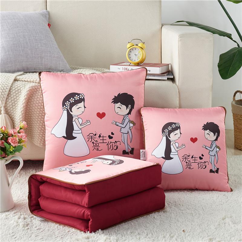 高档枕睡头被两用办室午枕头毯沙子发垫子汽车坐垫可折叠空调被子