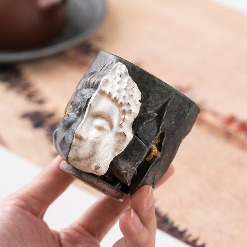 第二集建盏主人杯敦煌印象一念神魔金银彩家用高端把玩茶器茶盏杯