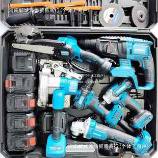 牧田款 电电WNT锤角磨机切割工机电钻动具扳手电链锯 充电锂电套装