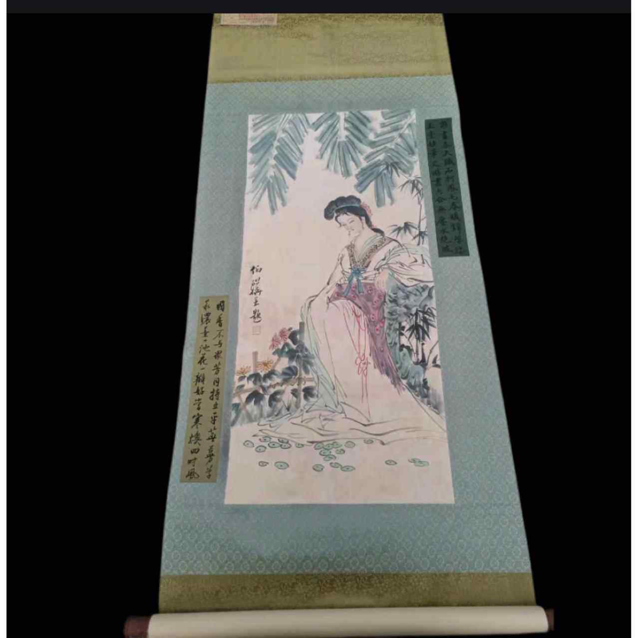 仿古手绘字画客厅玄关酒店装饰画名人做旧厂家直销卷轴画复古名画