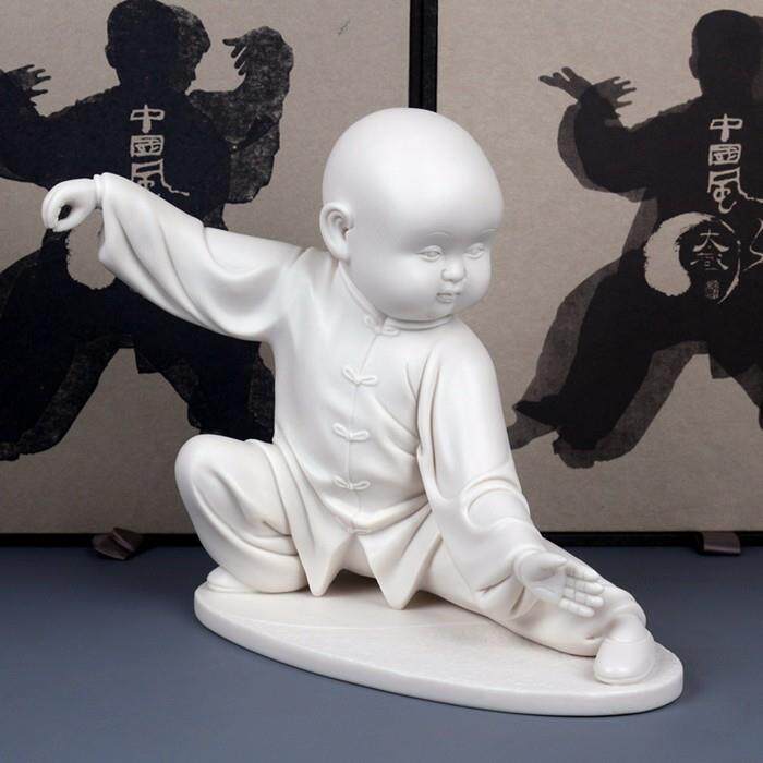 意太极功夫小尚ZG-19364陶瓷艺和术品白瓷人物 家创居装饰礼品 太