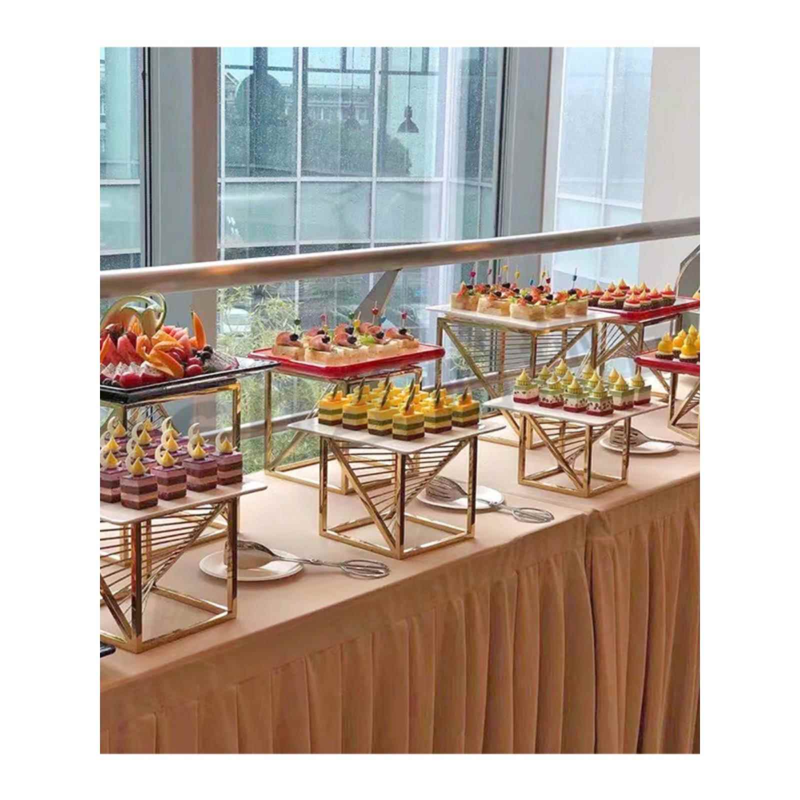 甜品桌饰品展示架自助餐台水果托盘蛋糕点心台自助餐套茶点桌