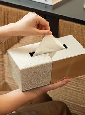 三匠十意式轻马毛纸巾奢RPH盒托盘收纳盒首饰组合卧室飘盒窗摆件