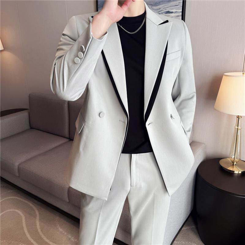 秋冬季新款男士西服套装伴郎服韩版修身正装商务绅士西装外1212n