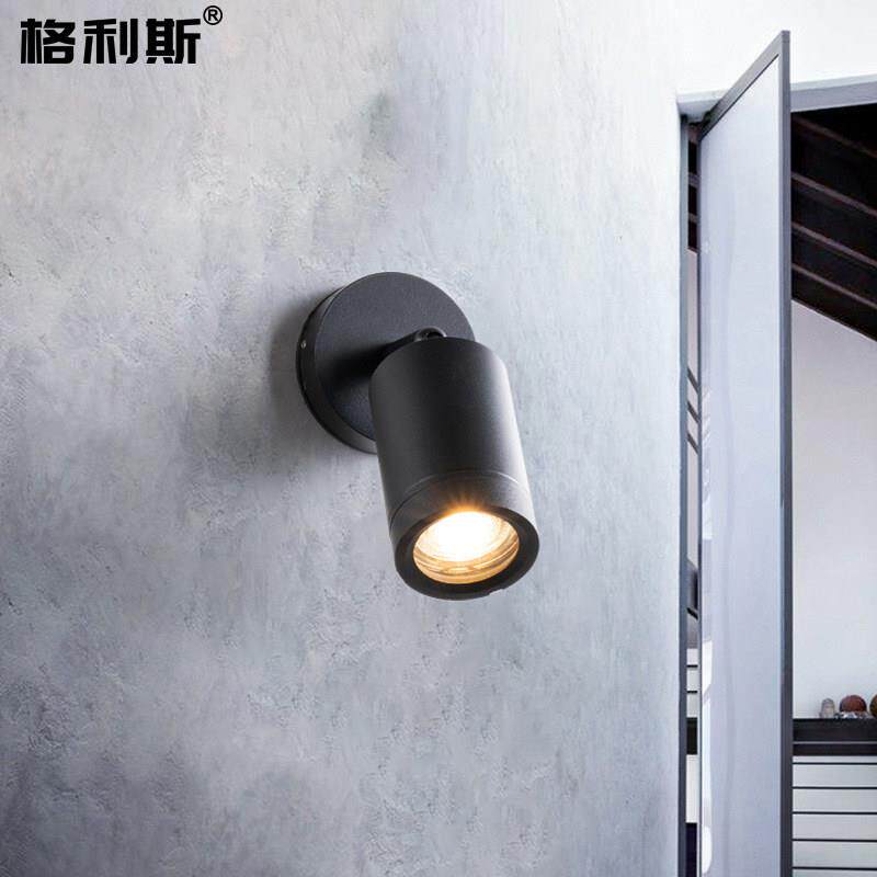 户外防水壁灯简约现代聚光洗墙灯花园别墅庭院灯招牌可调角度射灯