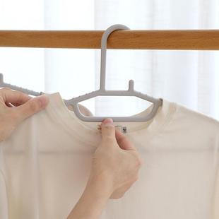 家用无痕防滑衣架塑料衣服撑子宿舍阳台衣柜衣挂晾衣陶琪 20个日式