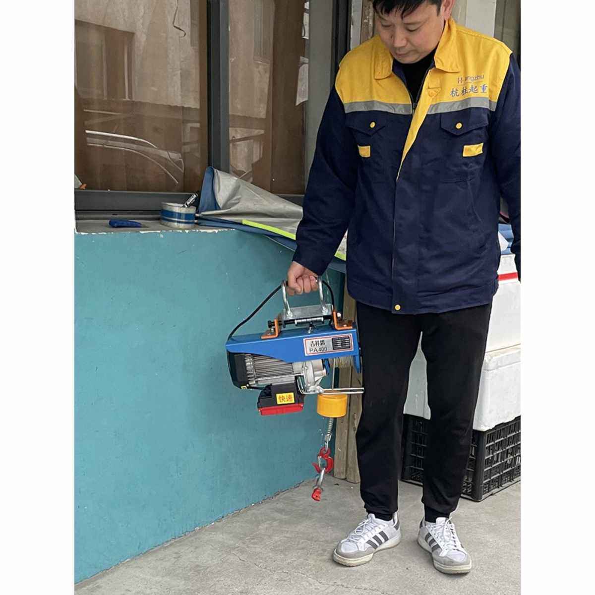 电葫芦220v小吊机家用室内升降机钢丝绳快速PA微型电动葫芦悬挂式