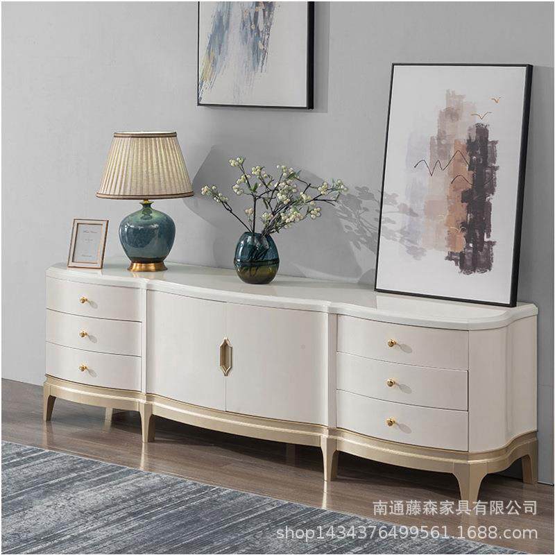 代轻奢地电视柜法式设计师柜家具式储无品牌/现物影视柜可来图制