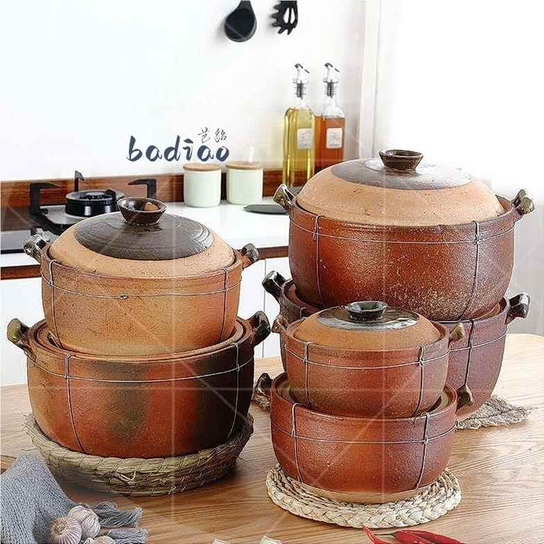 广东潮汕潮州煲仔饭锅煲粥砂锅土砂锅过桥米线砂锅粗陶锅陶瓷沙锅