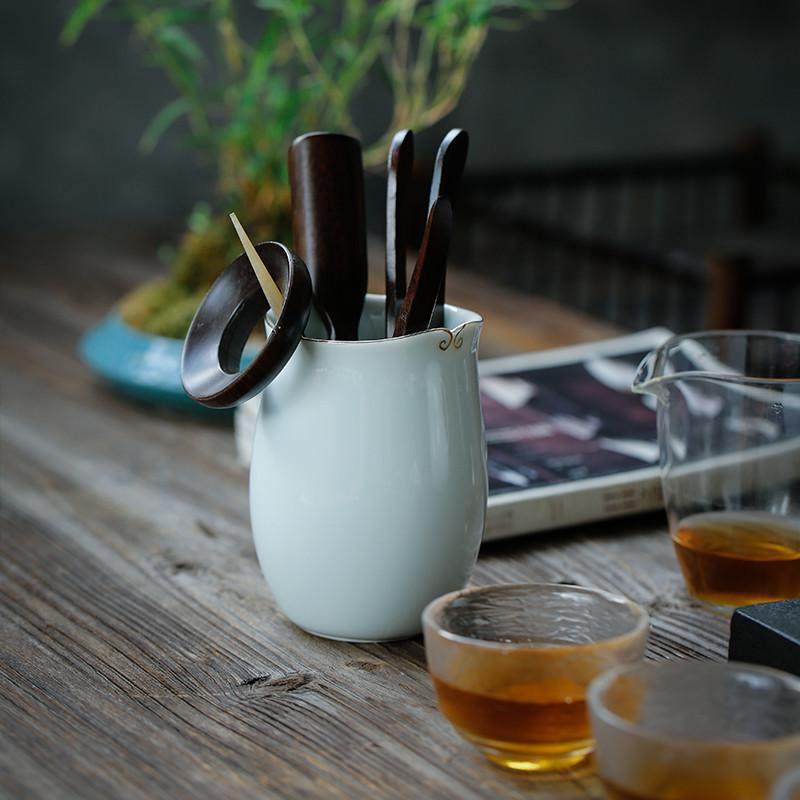 苏氏陶瓷茶具配件羊脂玉白瓷六君子粗陶茶夹杯夹茶刷茶道六君子,餐饮具,茶具礼盒,淘宝优惠券,粉丝福利购,淘宝优惠卷