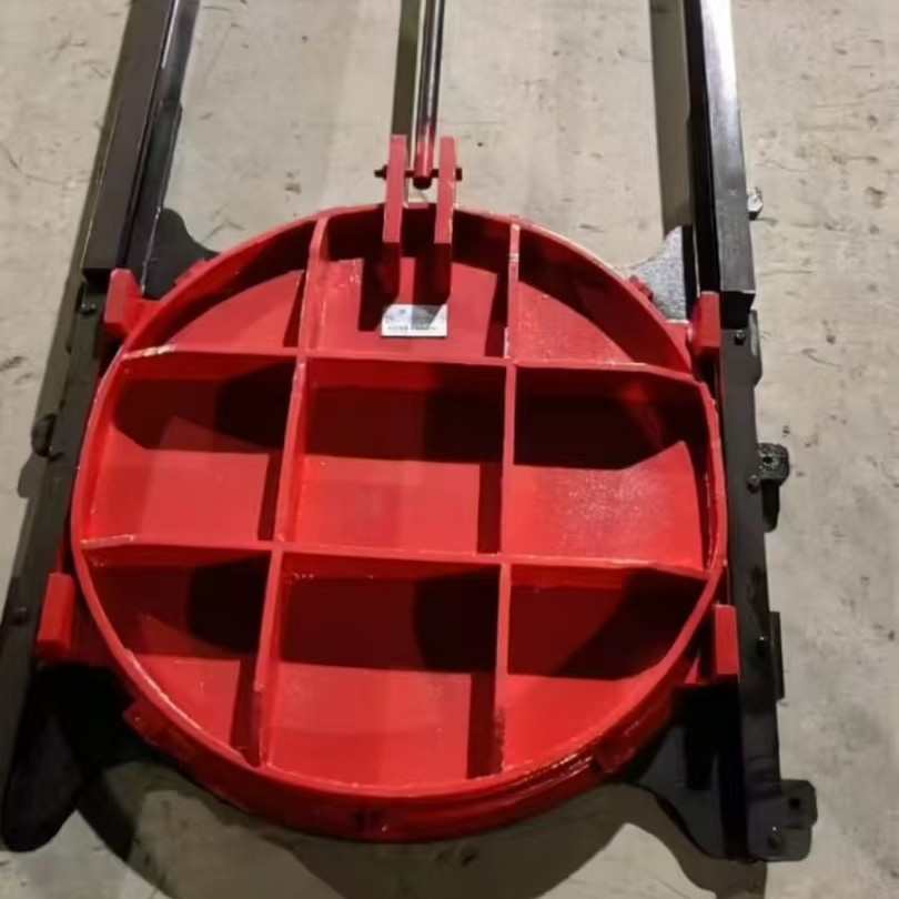 渠道铸铁镶铜圆闸门机闸一体式闸门启闭机河道农田手动铸铁闸门