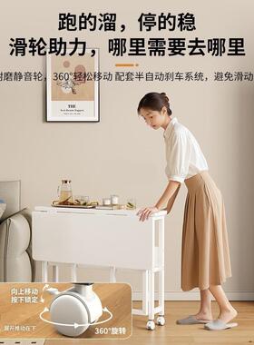 折叠桌子电脑租桌屋YAI卧室家用学书桌工作台简易生出可移动床边