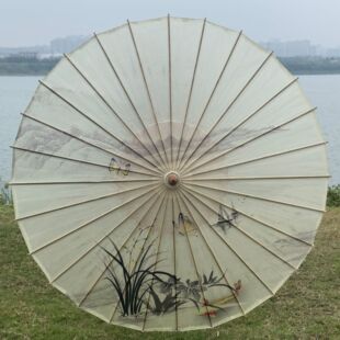 水墨竹油伞古风道具国风汉服旗袍拍照书法伞新中式装饰伞舞蹈伞