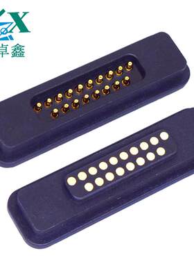 数码家电吸附式磁铁接头端子 方形18pin快速接线端子磁吸底座