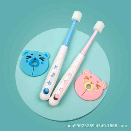 厂家儿童纳米硅胶牙刷软毛360度护齿洁牙1-3-4-5-6岁宝宝牙刷