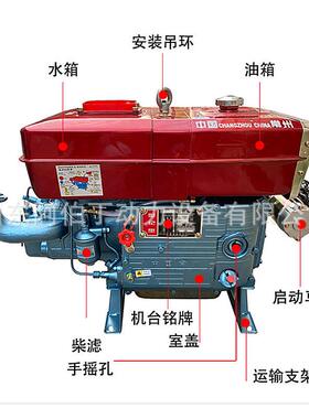 0常州单缸油发动机10/柴15/18/2KW全ABD-CC马力船用农拖拉用机电