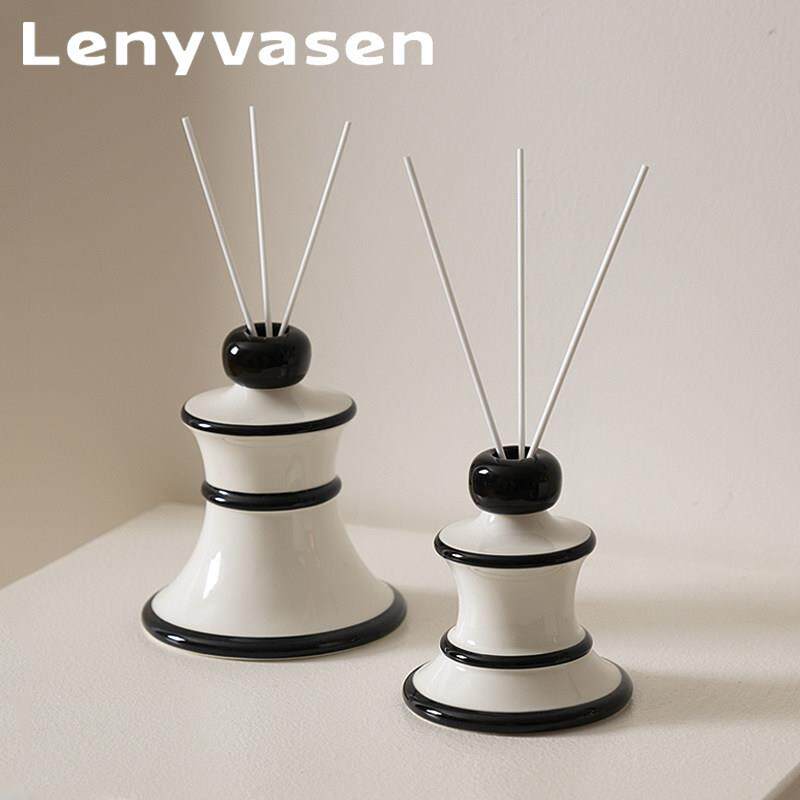 LENYVASEN 法式收腰香薰陶瓷瓶无火香薰香氛扩香挥发空瓶家居饰品
