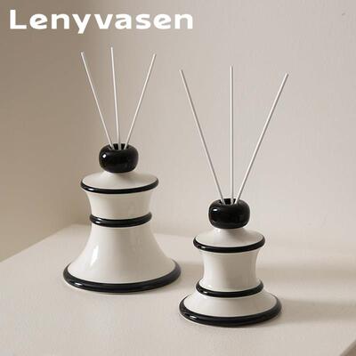 LENYVASEN 法式收腰香薰陶瓷瓶无火香薰香氛扩香挥发空瓶家居饰品