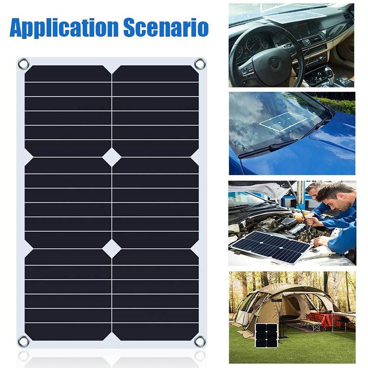 Sunpower太阳能板20W柔性板户外便携式应急太阳能手机充电器